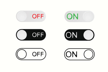 ON OFF Button symbol icon in vector