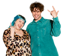 Cool couple png sticker, transparent background