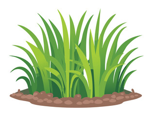 A seamless border of fresh green grass