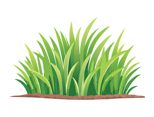 A seamless border of fresh green grass