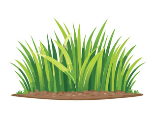 A seamless border of fresh green grass