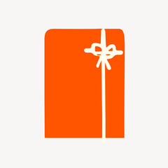 Gift box doodle illustration vector