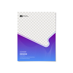 modern cover or flyer template with photo insert option