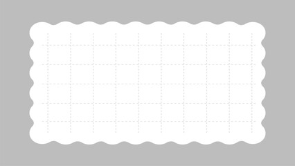 Off-white grid note paper, journal collage vector