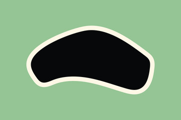 Black organic shape vector