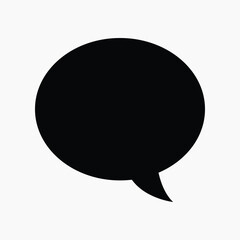 Black speech bubble collage element vector