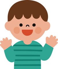 Obraz premium 인사하는 유치원생 캐릭터