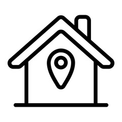 Location Pin on House Icon