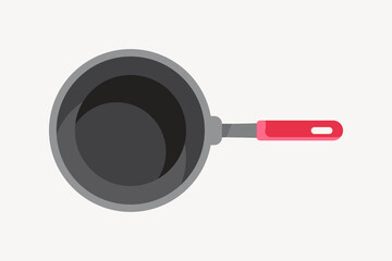 Black frying pan, cooking & chef vector