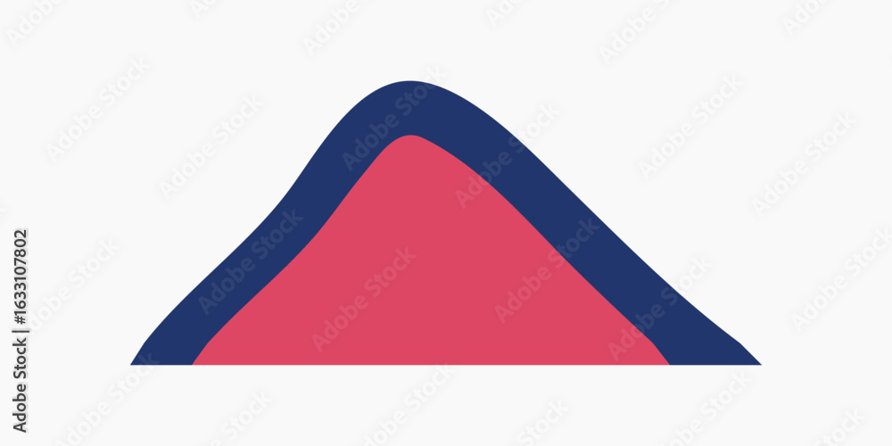 Poster simple red triangle, shape element vector