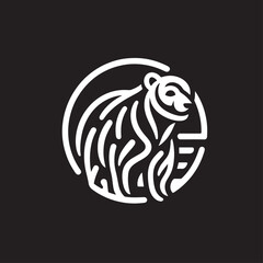 Fototapeta premium Lion head logo icon vector design template. Animal head symbol