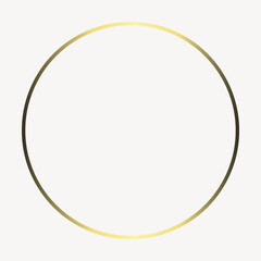 Round gold frame vector