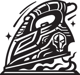 black and white cartoon illustration of a man