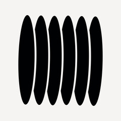 Abstract black shape clipart vector