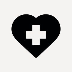 Obraz premium Healthcare flat icon, health & wellness vector