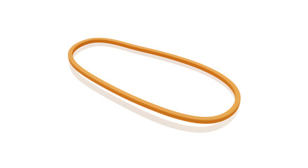 Naklejka premium Realistic 3D Rubber Band Object on Clean White Background 