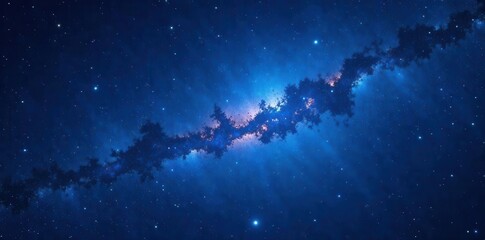 Deep blue night sky, countless glittering stars, cosmic dust , graphic, night, twinkling