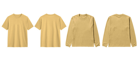 Mockup showcase your designs on these two short and long sleeve shirts with this easy to use...