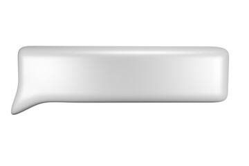  White speech bubble with a comment. 3d icon illustration 