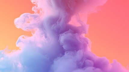 Naklejka premium Vibrant cloud-like formations of colored ink in fluid motion.