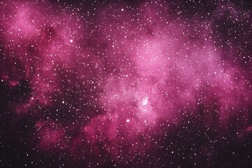 Fototapeta premium Starry sky background, pink night sky full of stars, glowing stars in the dark space, starry background, dark night, stars in the distance, starlight, dark background with a pink glow, night sky. 