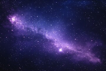 Starry sky background, purple night sky full of stars, glowing stars in the dark space, starry background, dark night, stars in the distance, starlight, dark background with a purple glow, night sky.	