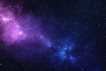 Obraz premium Starry sky background, purple night sky full of stars, glowing stars in the dark space, starry background, dark night, stars in the distance, starlight, dark background with a purple glow, night sky. 