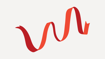 Red ribbon banner illustration vector