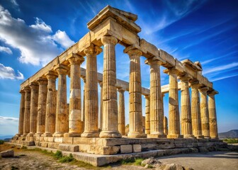 Fototapeta premium Ancient Greek temple ruins in Greece