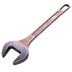 A rusty adjustable wrench