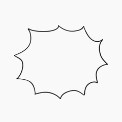 Simple speech bubble illustration vector