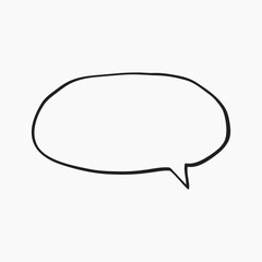 Simple speech bubble illustration vector