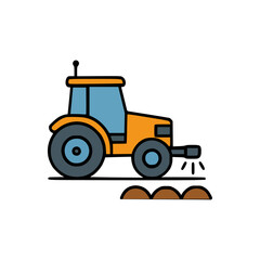 Modern tractor cultivates land with efficiency, showcasing innovation in smart agriculture and soil preparation