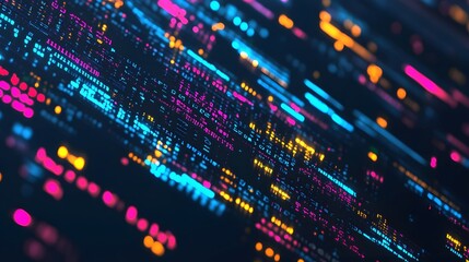 Obraz premium Abstract digital data stream.