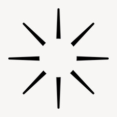 Minimalist sparkle line art illustration vector