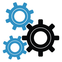 Config Icon EPS Vector Illustration – Flat Gear Symbol in Minimal Line Style for Settings, Tools, Preferences, System Control, App UI, Web Interface, and Technical Design – Isolated and Editable

