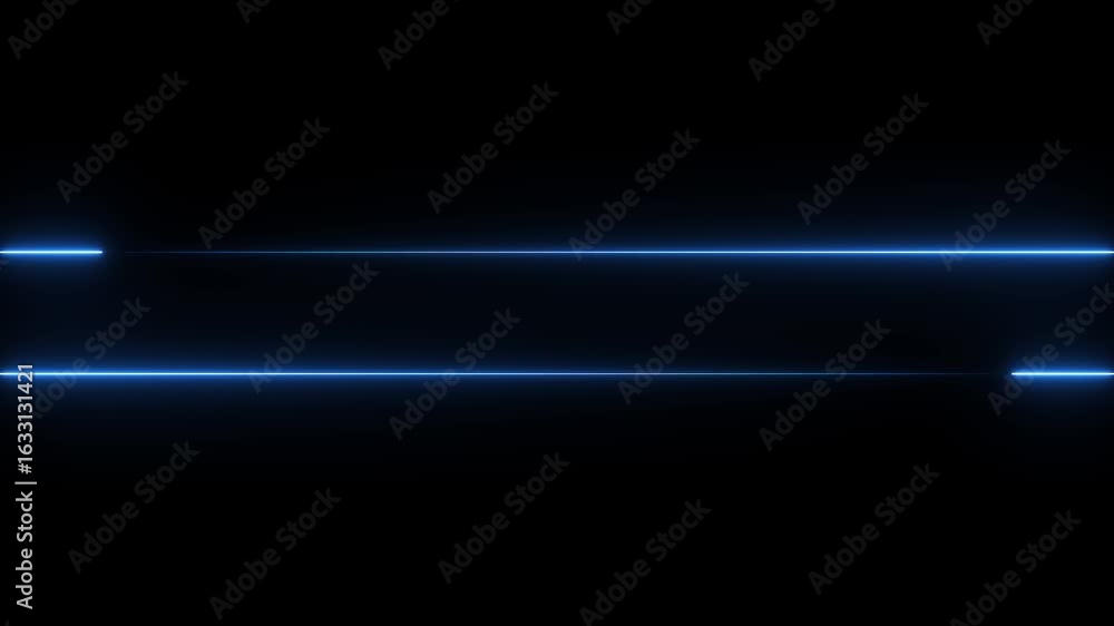 Aufkleber neon line animation. glowing line motion. line moving video. the direction of the horizontal line.