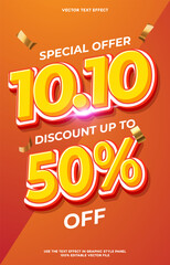 10 10 shopping day sale with gradient background