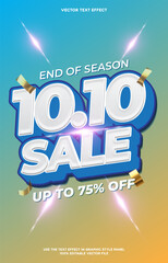 10.10 online shopping day sale banner. digital promotion business concept