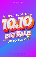 10.10 vector big sale banner template design vector illustration