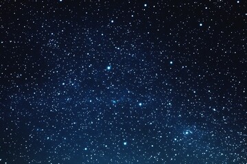 Obraz premium Starry sky background, blue night sky full of stars, glowing stars in the dark space, starry background, dark night, stars in the distance, starlight, dark background with a blue glow, night sky. 