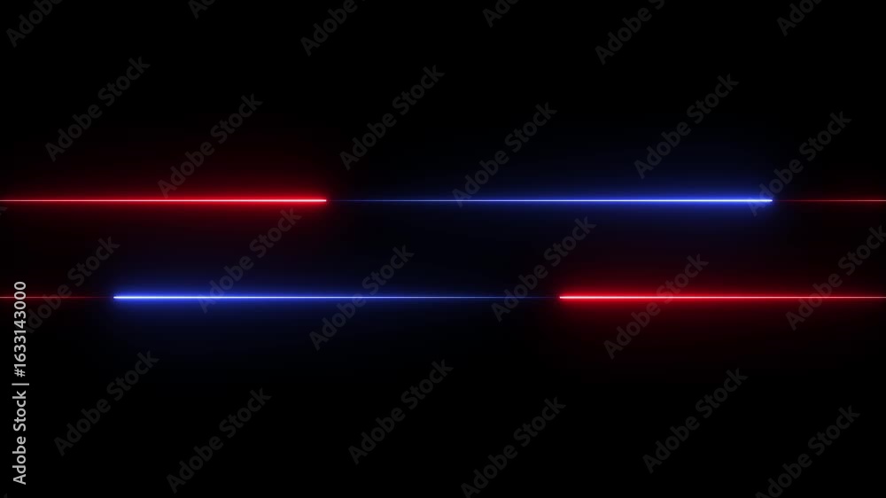 Poster neon line animation. glowing line motion. line moving video. the direction of the horizontal line.