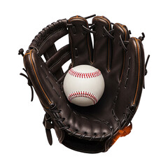 Baseball glove on transparent background PNG Generative AI
