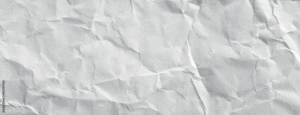 Poster crumpled paper background with a white background. the texture is rough and uneven, creating a white