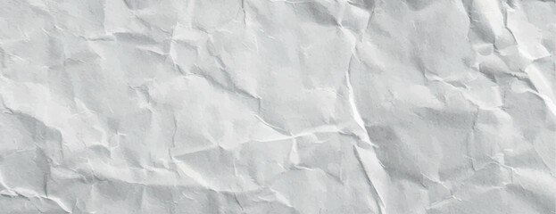 Obraz premium Crumpled paper background with a white background. The texture is rough and uneven, creating a white, textured appearance. Paper texture background vector. White background.