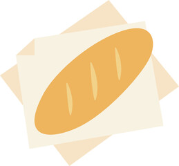 Fresh Bread On Picnic Paper