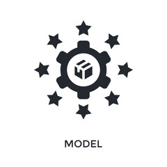 Model Icon Glyph Style. Vector Illustration For Graphic Design