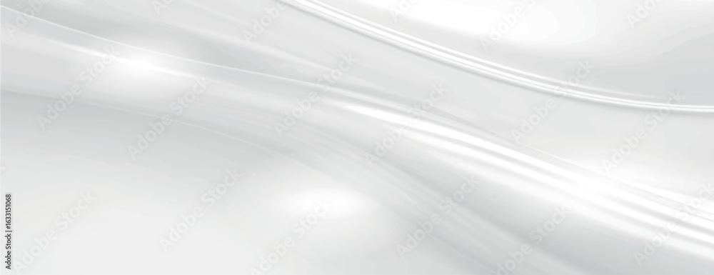 Poster smooth white background with flowing lines. the white background has a silky texture, creating a sof