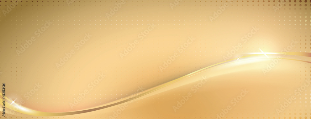 Poster elegant gold background with a smooth, glossy texture. the background features a wave design and a d