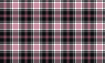 This seamless plaid pattern, in black, white, and pink, offers a simple yet elegant yet vibrant feel. Perfect for designing clothes, skirts, pants, or aprons, it adds a contemporary touch.